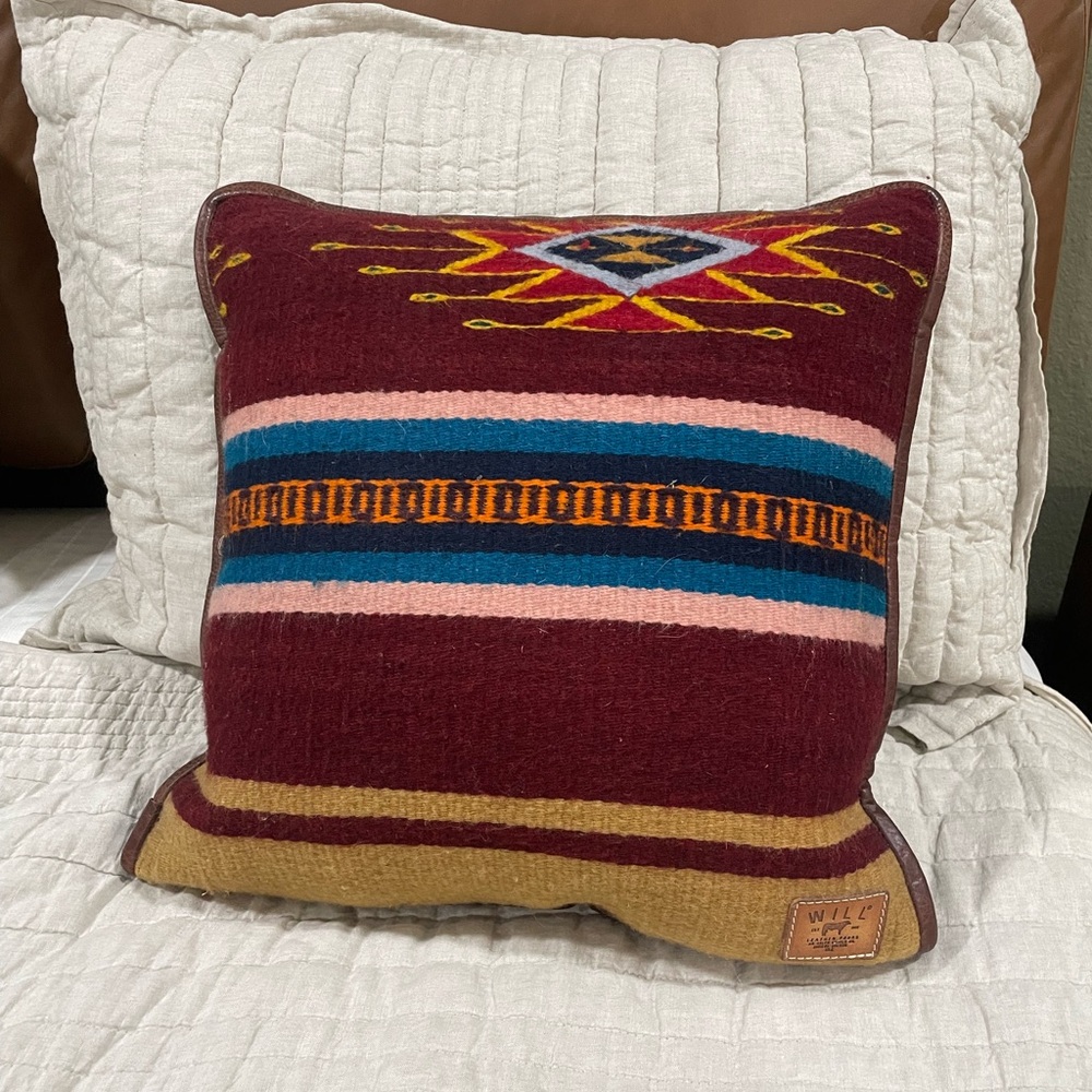 SOLD - NWOT Will Leather Goods Decorative Pillow